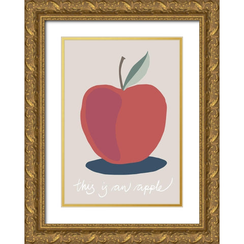 This Is An Apple Gold Ornate Wood Framed Art Print with Double Matting by 1x Studio II