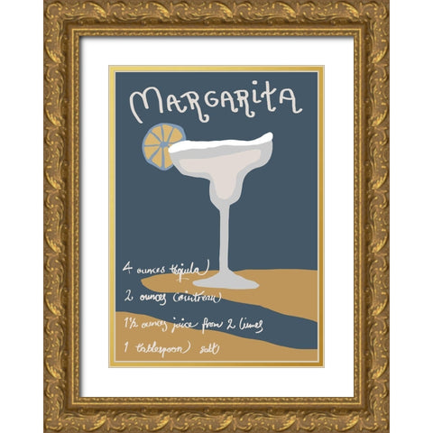 Margarita Gold Ornate Wood Framed Art Print with Double Matting by 1x Studio II