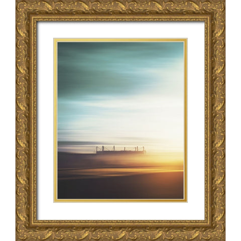 Placidity Gold Ornate Wood Framed Art Print with Double Matting by Hennen, Marcus