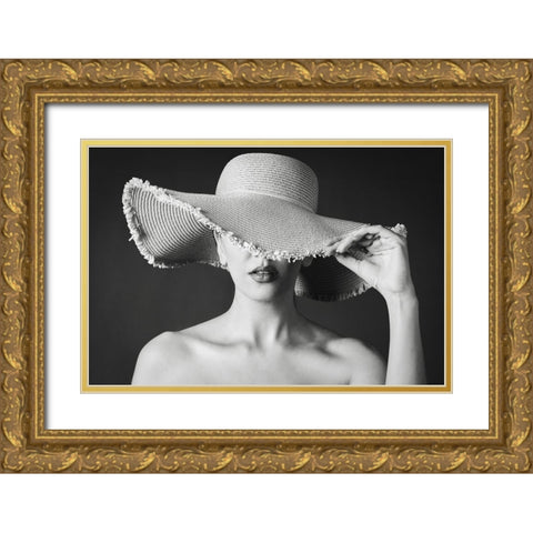 Maryam Gold Ornate Wood Framed Art Print with Double Matting by Maryamshaygan