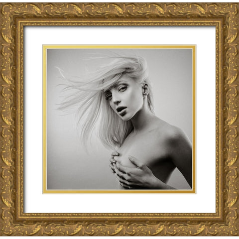 Sensusal Beauty [Michaela P] Gold Ornate Wood Framed Art Print with Double Matting by Krystynek MQEP, Martin