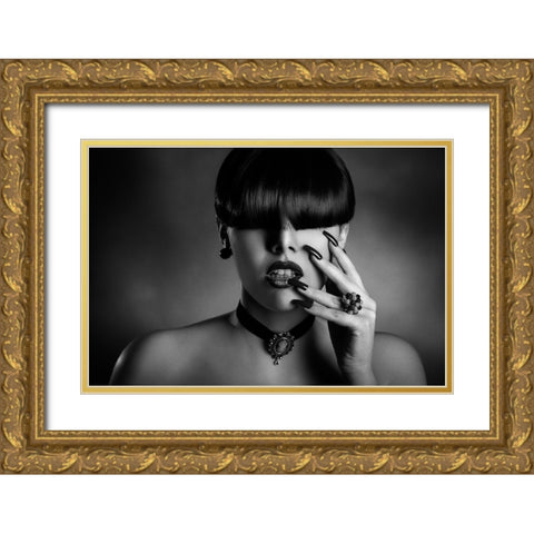 Luxury Gold Ornate Wood Framed Art Print with Double Matting by Tambe, Peppe