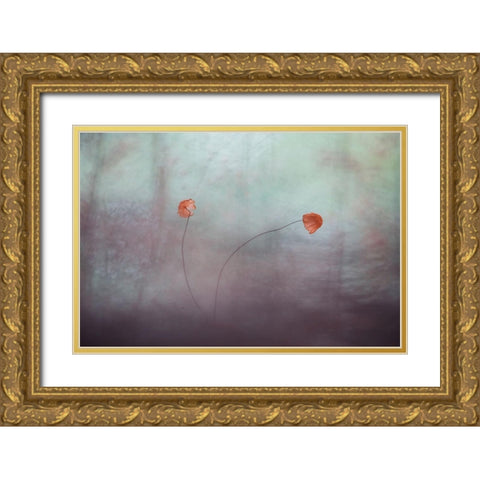 Little Mushrooms Gold Ornate Wood Framed Art Print with Double Matting by Gapur Dayak, Abdul