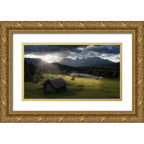A Beautiful Day Gold Ornate Wood Framed Art Print with Double Matting by Siegel, Thomas