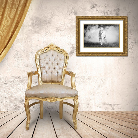 Icelandic Pony Gold Ornate Wood Framed Art Print with Double Matting by C. Sink, Jeffrey