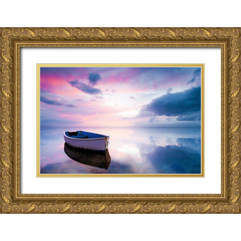 The Loveboat Gold Ornate Wood Framed Art Print with Double Matting by Plovie, Kevin