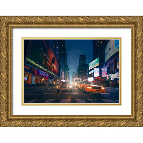 Untitled Gold Ornate Wood Framed Art Print with Double Matting by Martin Castan, David