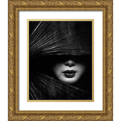 Untitled Gold Ornate Wood Framed Art Print with Double Matting by Skip, Anthony