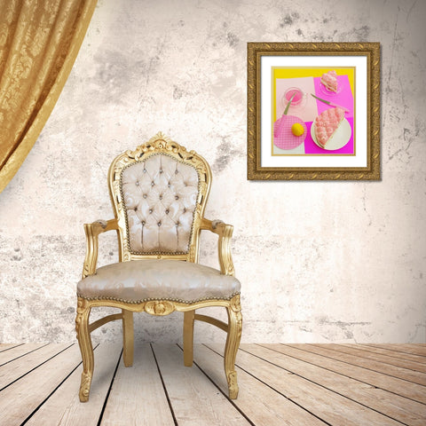 Pink Mood Gold Ornate Wood Framed Art Print with Double Matting by Gromova, Elena