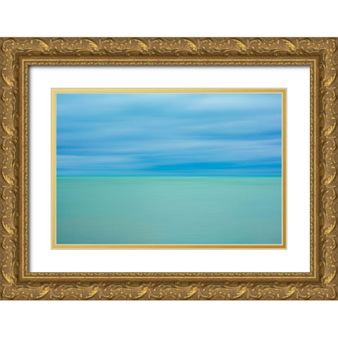 Calm Waters Gold Ornate Wood Framed Art Print with Double Matting by Merritt, Susan