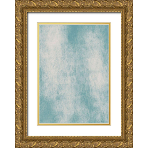Abstract Sea Gold Ornate Wood Framed Art Print with Double Matting by 1x Studio II