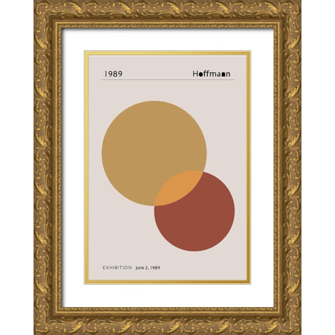1989 Hoffman Gold Ornate Wood Framed Art Print with Double Matting by 1x Studio II