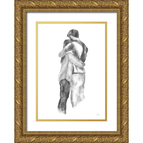Embrace Gold Ornate Wood Framed Art Print with Double Matting by 1x Studio II