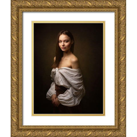 Yaroslava Gold Ornate Wood Framed Art Print with Double Matting by Rise, Zachar