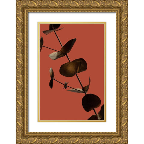 Eucalyptus Gold Rust 03 Gold Ornate Wood Framed Art Print with Double Matting by 1x Studio III