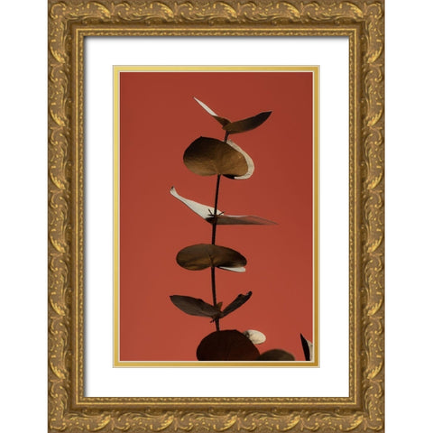 Eucalyptus Gold Rust 04 Gold Ornate Wood Framed Art Print with Double Matting by 1x Studio III