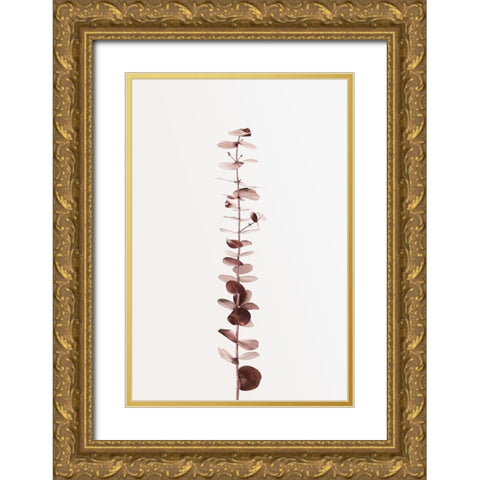 Eucalyptus Copper No 01 Gold Ornate Wood Framed Art Print with Double Matting by 1x Studio III