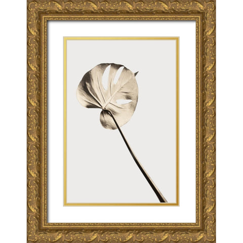 Monstera Gold 03 Gold Ornate Wood Framed Art Print with Double Matting by 1x Studio III