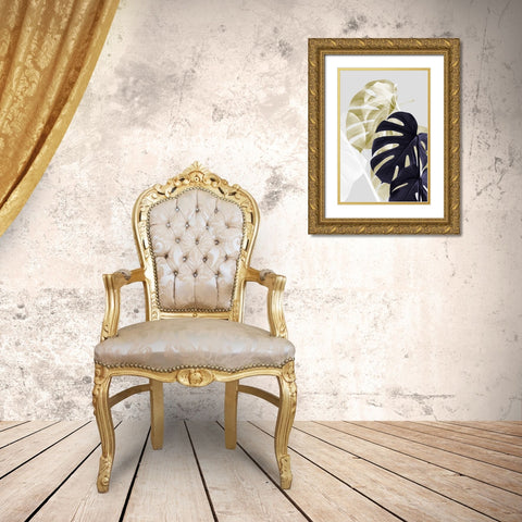 Monstera Creative 06 Gold Ornate Wood Framed Art Print with Double Matting by 1x Studio III