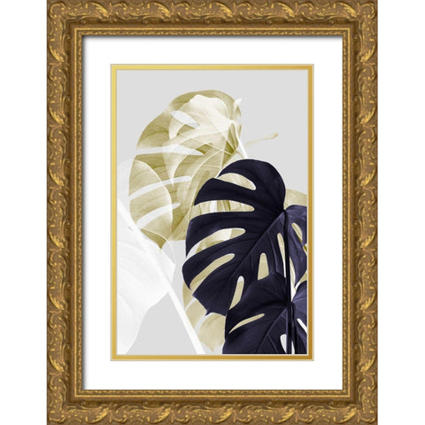 Monstera Creative 06 Gold Ornate Wood Framed Art Print with Double Matting by 1x Studio III