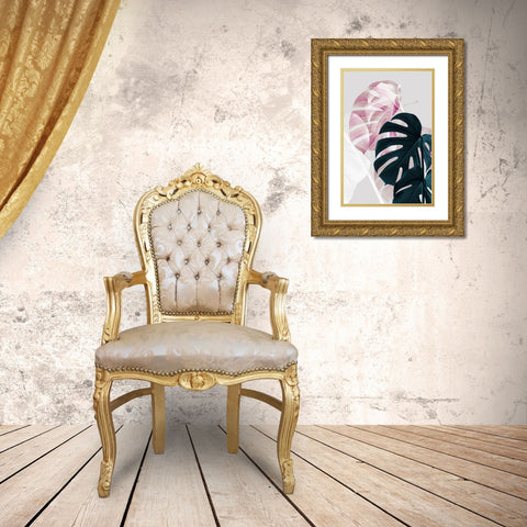 Monstera Creative 08 Gold Ornate Wood Framed Art Print with Double Matting by 1x Studio III