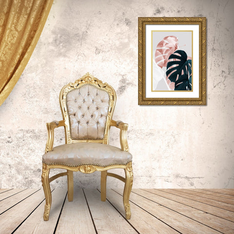 Monstera Creative 09 Gold Ornate Wood Framed Art Print with Double Matting by 1x Studio III