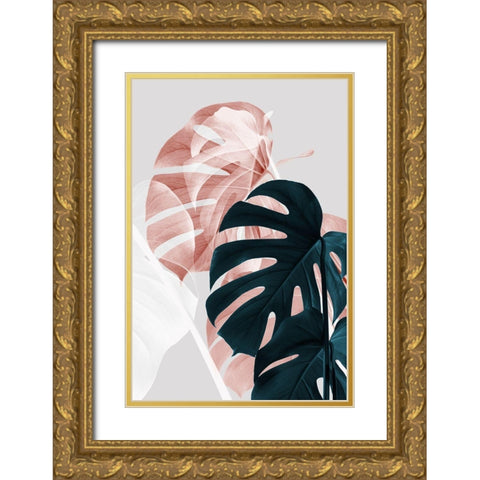 Monstera Creative 09 Gold Ornate Wood Framed Art Print with Double Matting by 1x Studio III