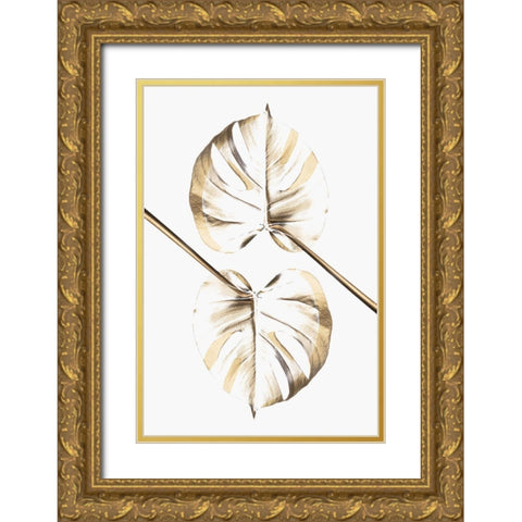 Monstera Gold 10 Gold Ornate Wood Framed Art Print with Double Matting by 1x Studio III