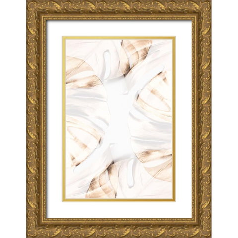 Monstera Gold 13 Gold Ornate Wood Framed Art Print with Double Matting by 1x Studio III