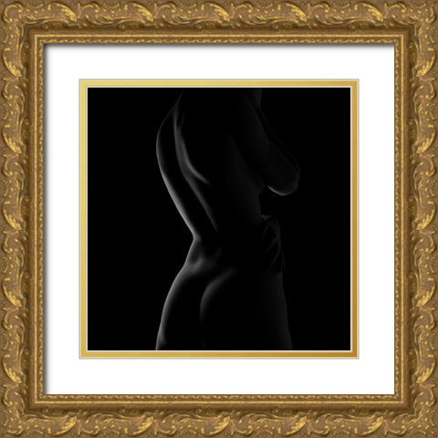 Torso #2 Gold Ornate Wood Framed Art Print with Double Matting by Cloud, Mountain