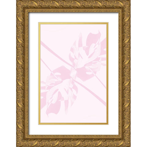 Monstera Kaleidoscope 09 Gold Ornate Wood Framed Art Print with Double Matting by 1x Studio III