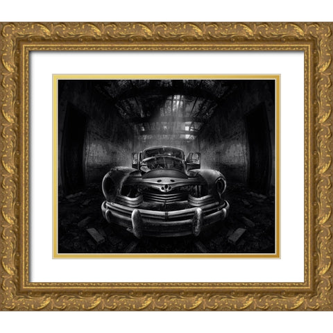 Fineart Car Gold Ornate Wood Framed Art Print with Double Matting by Otero Sobrino, Dani