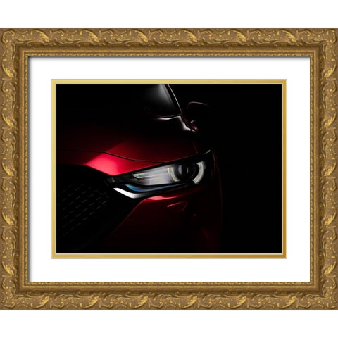 Mazda Cx-5 Head Lamp Gold Ornate Wood Framed Art Print with Double Matting by R. Nebelski, Rafal