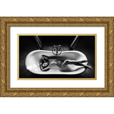 Untitled Gold Ornate Wood Framed Art Print with Double Matting by Valasek, Patrik
