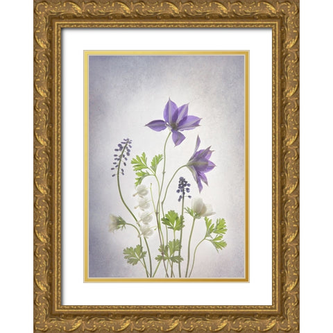 Spring Gold Ornate Wood Framed Art Print with Double Matting by L., Binbin