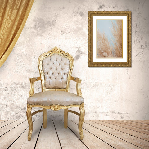 Pampas Close 01 Gold Ornate Wood Framed Art Print with Double Matting by 1x Studio III