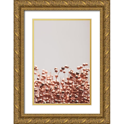 Dried Grass Copper 04 Gold Ornate Wood Framed Art Print with Double Matting by 1x Studio III