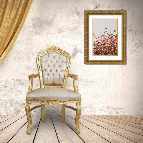 Dried Grass Copper 05 Gold Ornate Wood Framed Art Print with Double Matting by 1x Studio III
