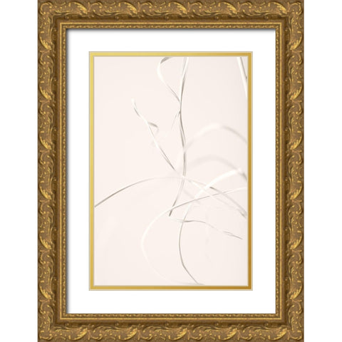 Dried Grass Light Beige 02 Gold Ornate Wood Framed Art Print with Double Matting by 1x Studio III
