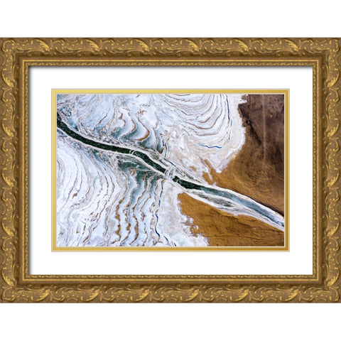 Land Of Ice And Snow Gold Ornate Wood Framed Art Print with Double Matting by SPIDER