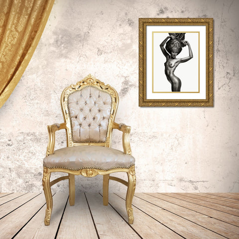 Awakening. Flowers Series. Gold Ornate Wood Framed Art Print with Double Matting by Nazarov, Mark