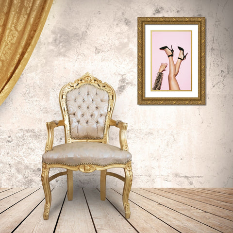 Cheers Leo Gold Ornate Wood Framed Art Print with Double Matting by 1x Studio III