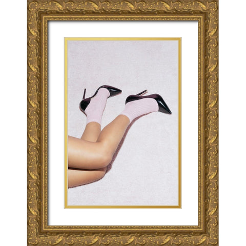 Pink Dreams #01 Gold Ornate Wood Framed Art Print with Double Matting by 1x Studio III