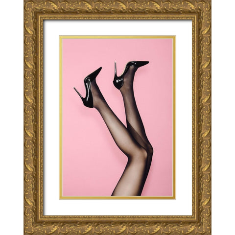 Kick Up Your Heels No 01 Gold Ornate Wood Framed Art Print with Double Matting by 1x Studio III