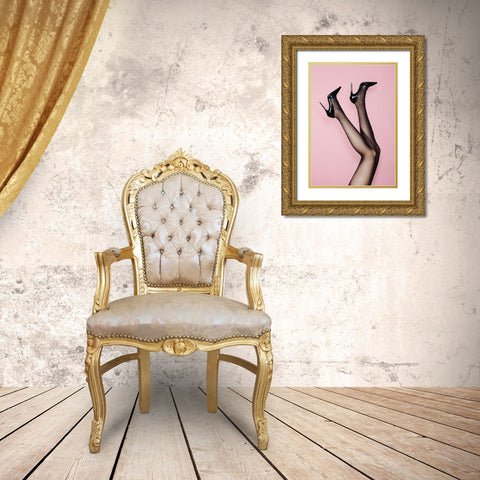 Kick Up Your Heels #02 Gold Ornate Wood Framed Art Print with Double Matting by 1x Studio III