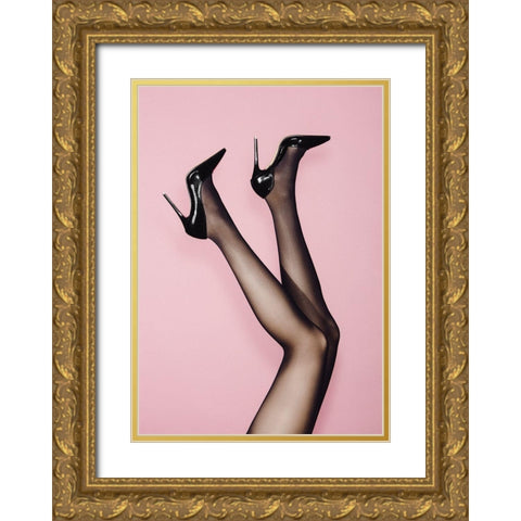Kick Up Your Heels #02 Gold Ornate Wood Framed Art Print with Double Matting by 1x Studio III