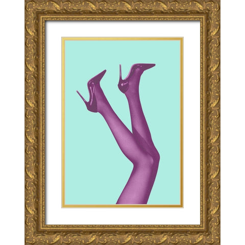 Kick Up Your Heels #06 Gold Ornate Wood Framed Art Print with Double Matting by 1x Studio III