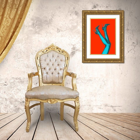 Kick up Your Heels #07 Gold Ornate Wood Framed Art Print with Double Matting by 1x Studio III