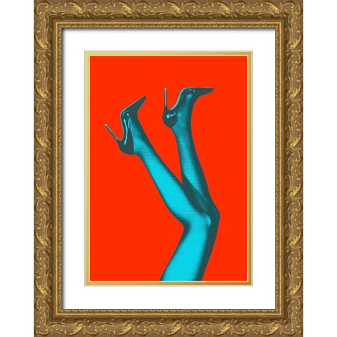 Kick up Your Heels #07 Gold Ornate Wood Framed Art Print with Double Matting by 1x Studio III
