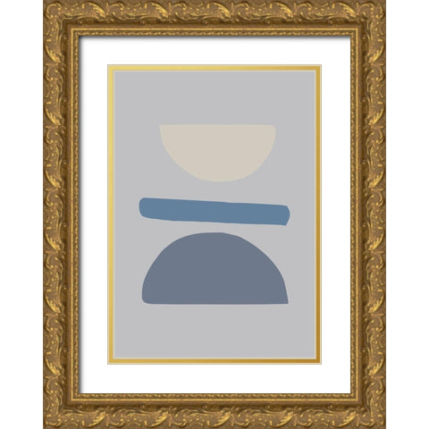 Balance No 02 Gold Ornate Wood Framed Art Print with Double Matting by 1x Studio